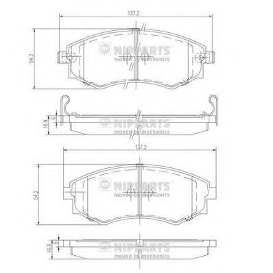 Комплект гальмівних колодок, дискове гальмо