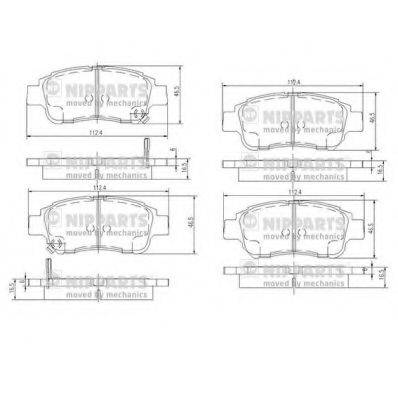 Комплект гальмівних колодок, дискове гальмо