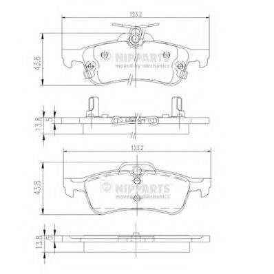 Комплект гальмівних колодок, дискове гальмо