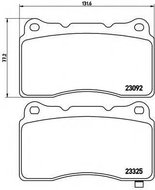 Комплект гальмівних колодок, дискове гальмо